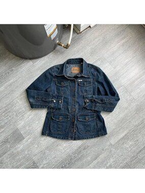 Navy Blue Vintage Levi’s Strauss Slightly Faded Button-Up Denim / Jean Jacket